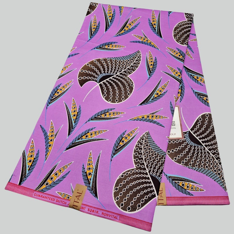 Sewing Batik - 46Inch * 6Yards Purple African Cotton