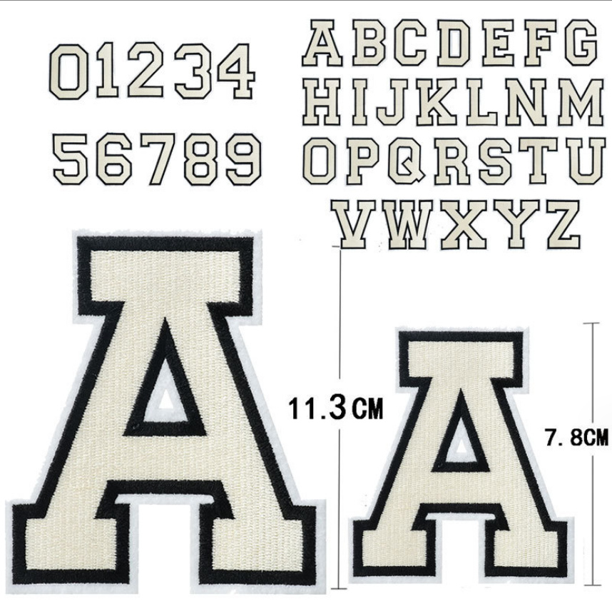Sewing Id - 10 Pcs 7.8cm Height White Number
