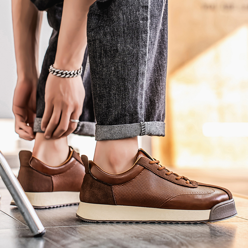 New Men Leather Casual Shoes O – Sewing Latex recenzja i cena