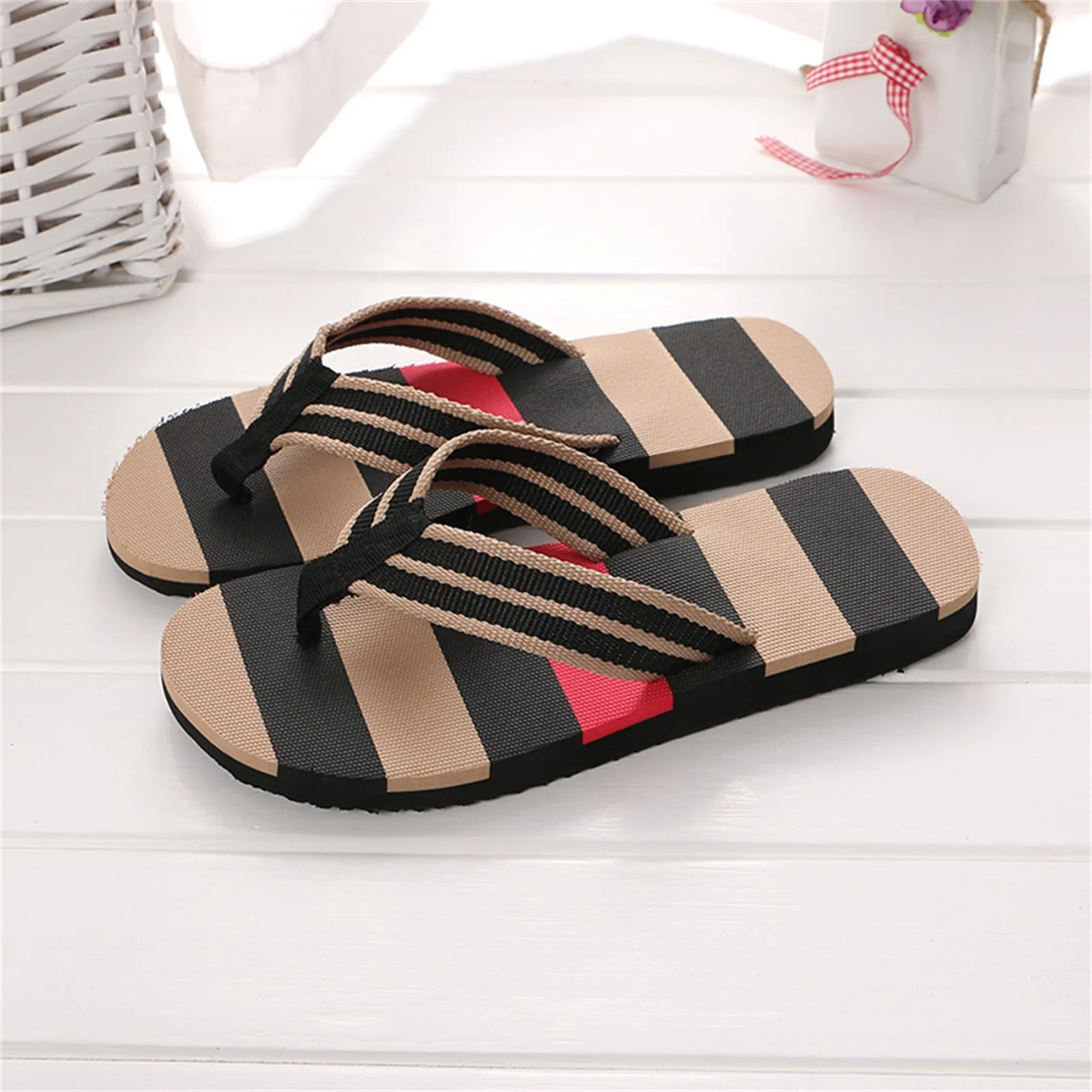 New Men's Slippers Men Summer  – Sewing Nylon recenzja i cena