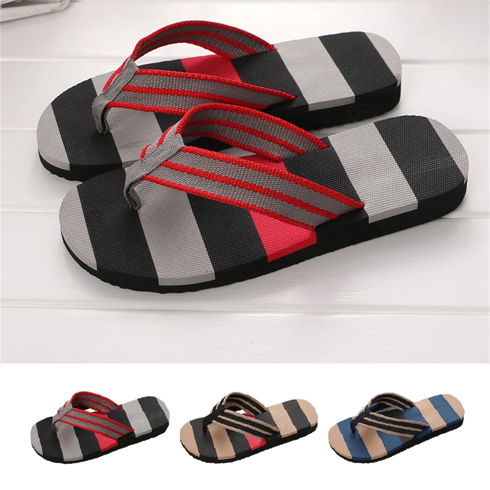 New Men's Slippers Men Summer  – Sewing Nylon recenzja i cena