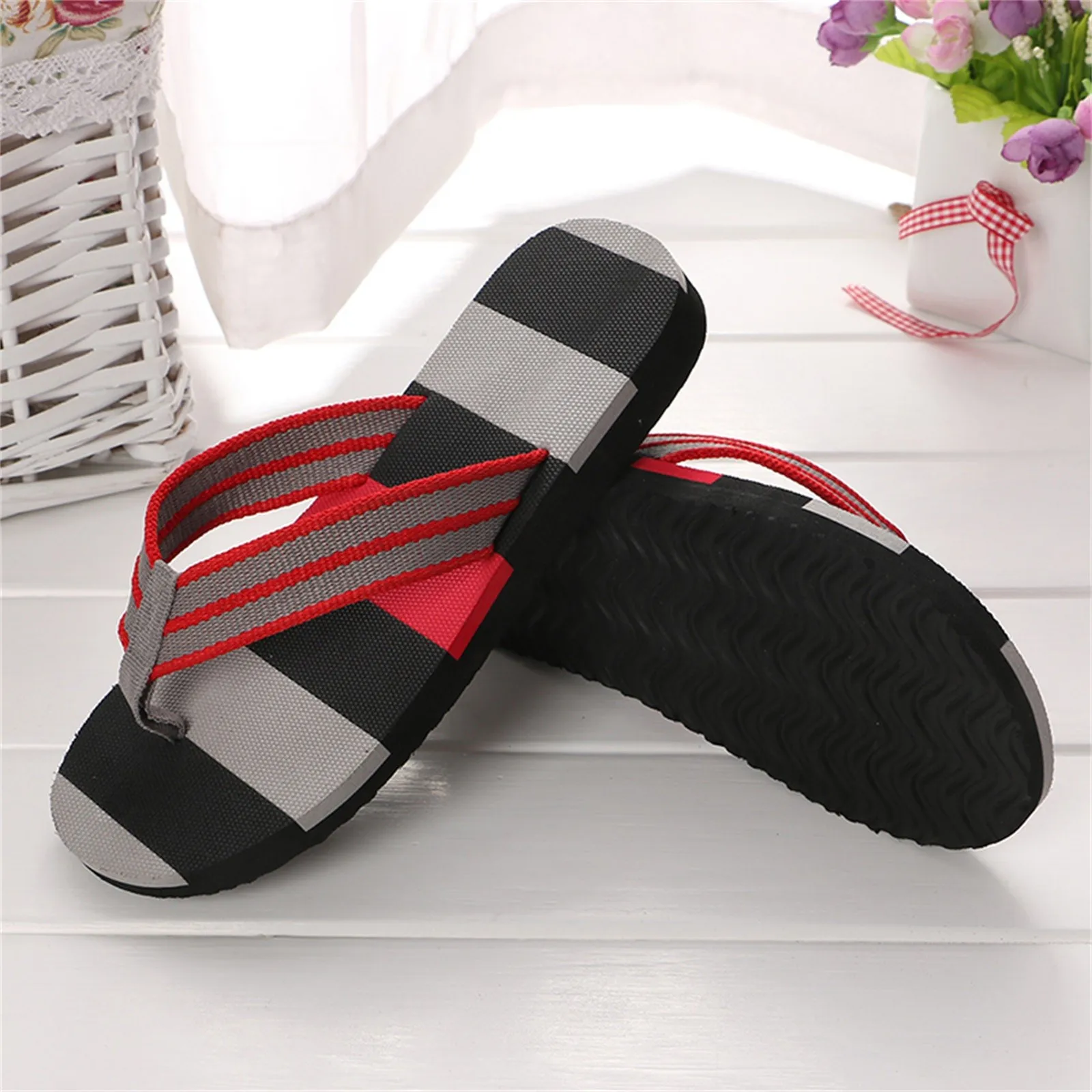 New Men's Slippers Men Summer  – Sewing Nylon recenzja i cena