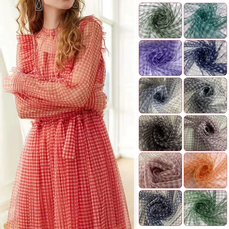90x150cm Check Mesh Fabric Tra – Sewing Batik recenzja i cena