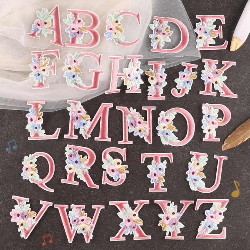 10 Pcs Pink Flowers Alphabet E – Sewing Id recenzja i cena