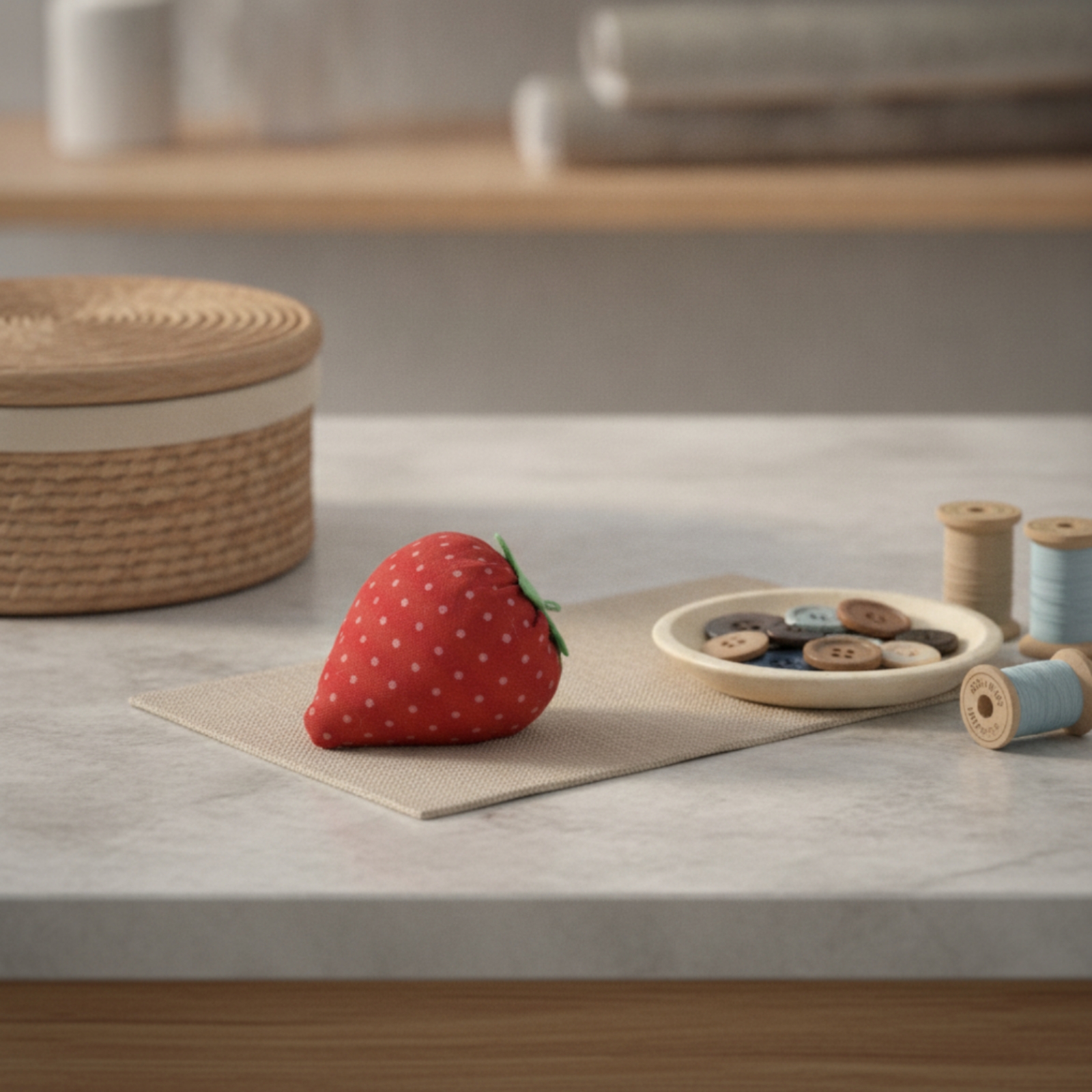 Strawberry Sewing Pin Cushion  – Textile And Sewing Supply recenzja i cena