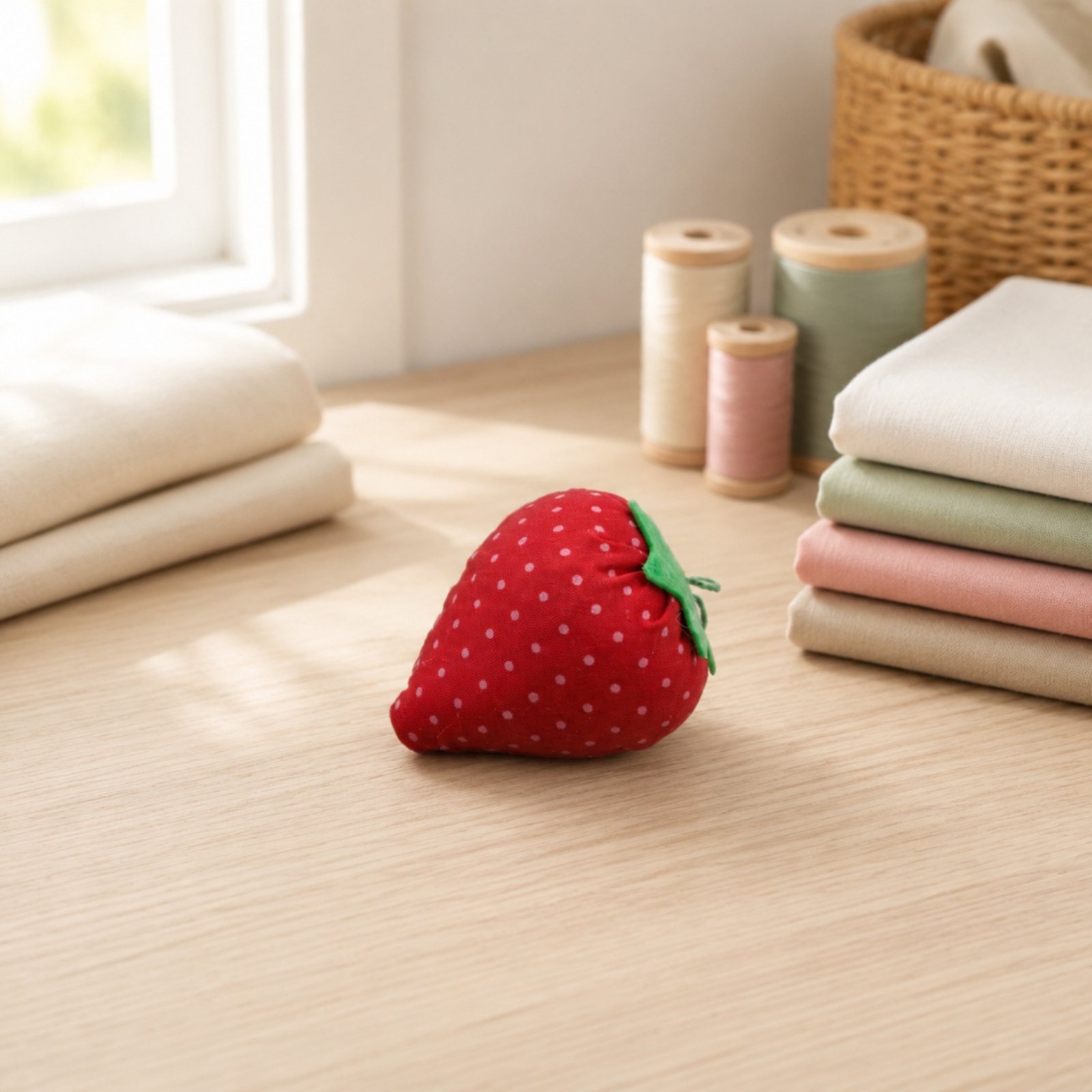 Strawberry Sewing Pin Cushion  – Textile And Sewing Supply recenzja i cena