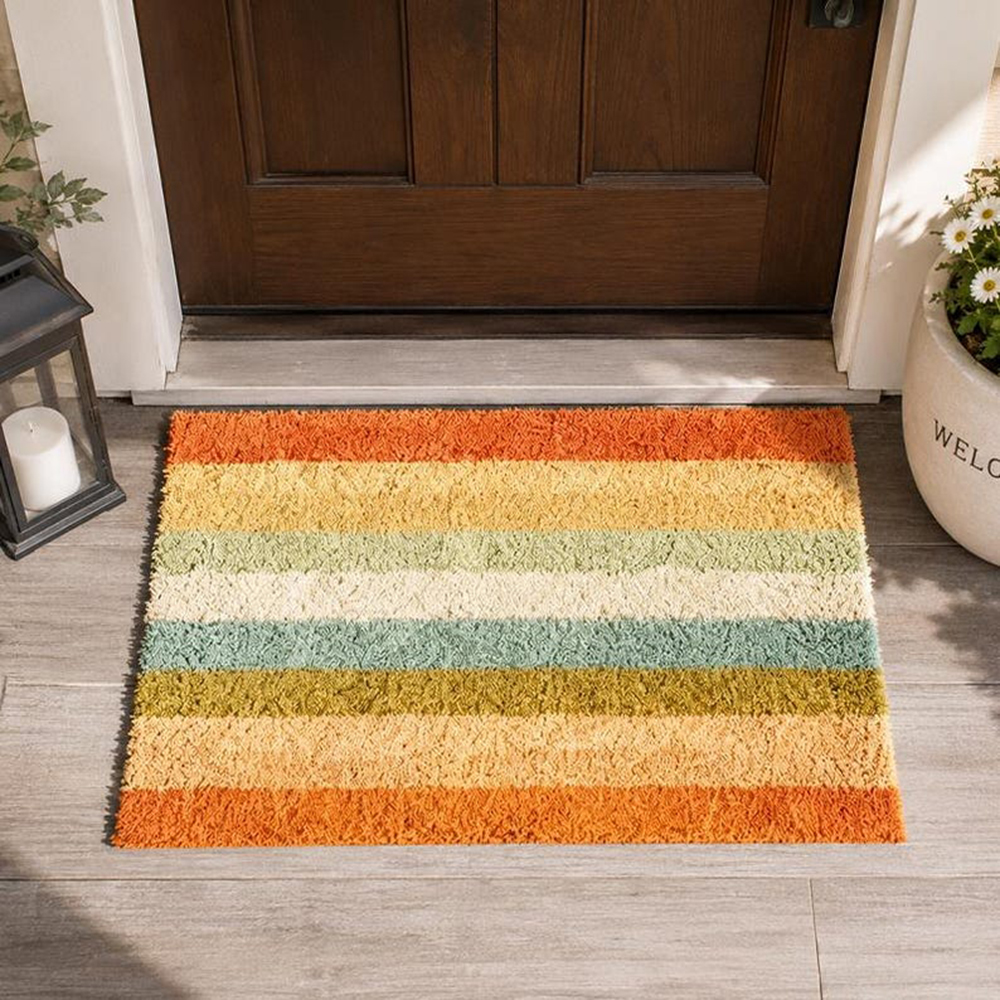 Retro Colorful Stripe Doormat  – Century Textile & Sewing Supply Avenue C North Saskatoon Sk recenzja i cena