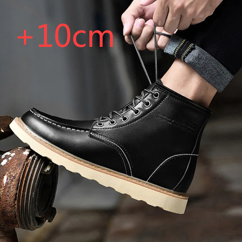2025 Men Boots Elevator Shoes  – Sewing Latex recenzja i cena