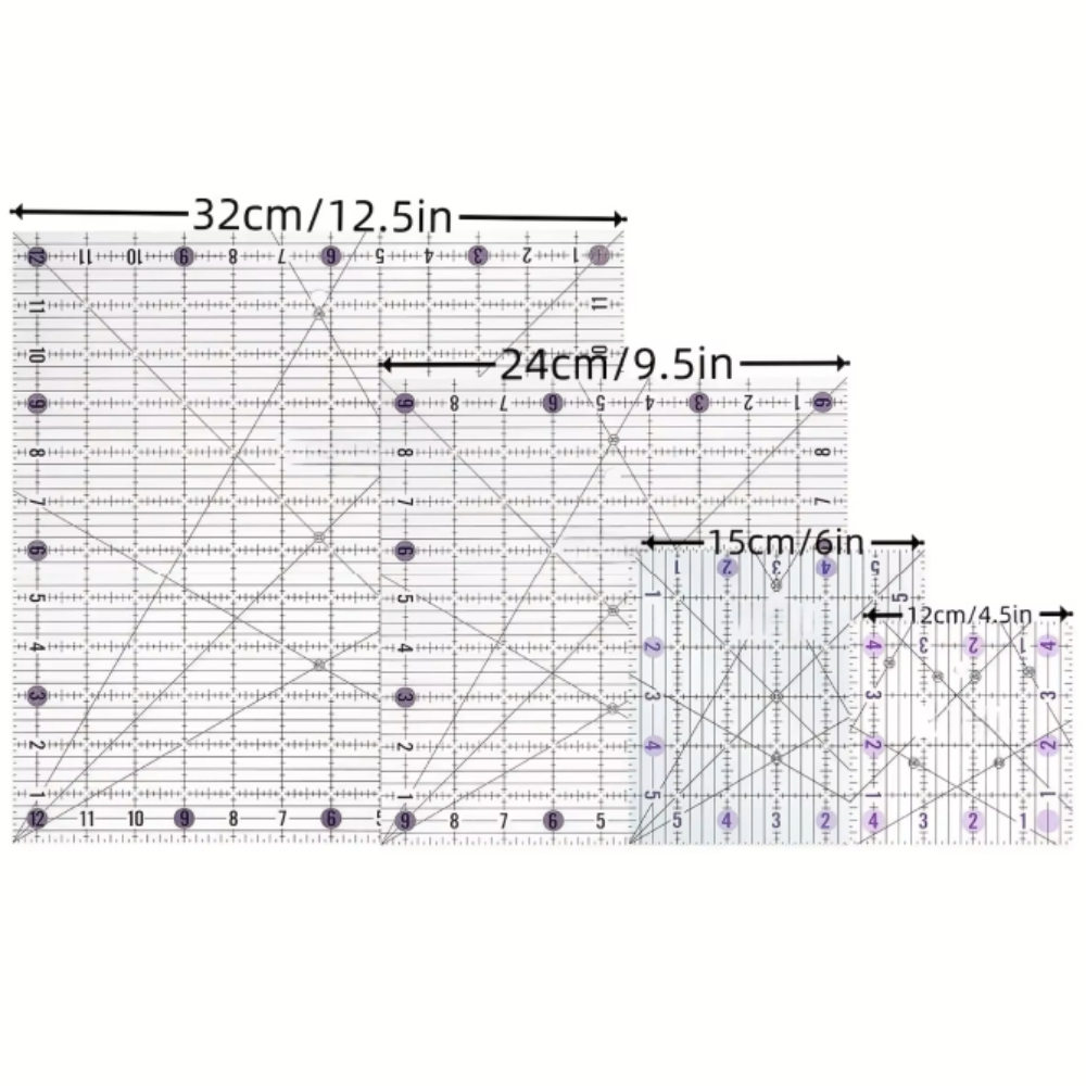 4pcs Square Acrylic Quilting R – Quilting Ruler Square recenzja i cena