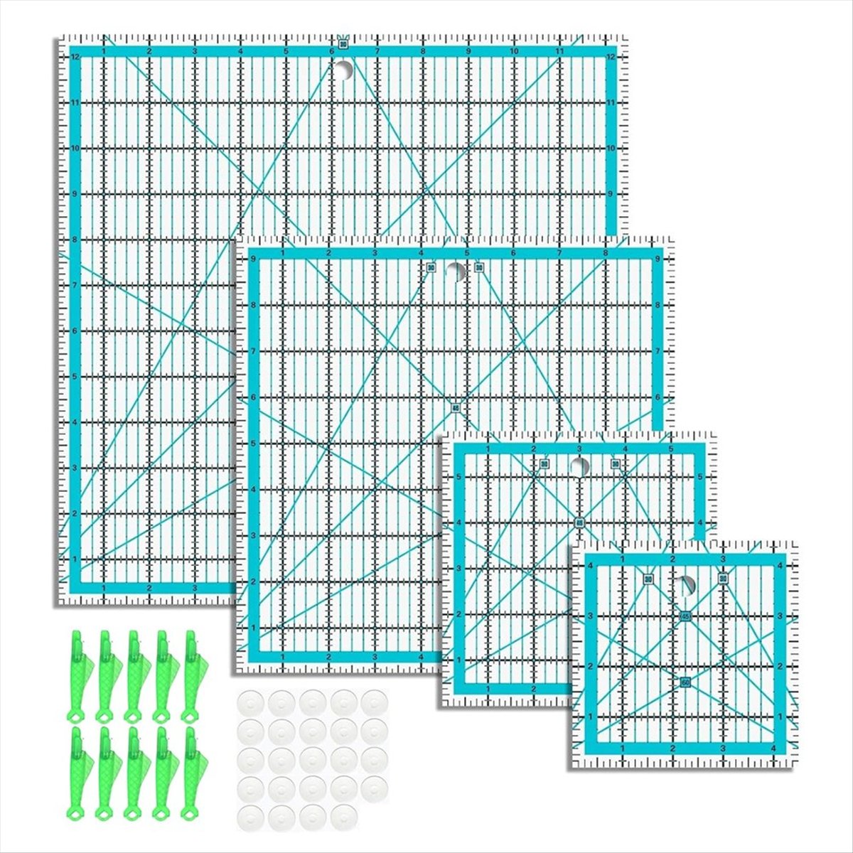 MALL 4pcs Quilting Rulers,Quil – Quilting Ruler Square recenzja i cena
