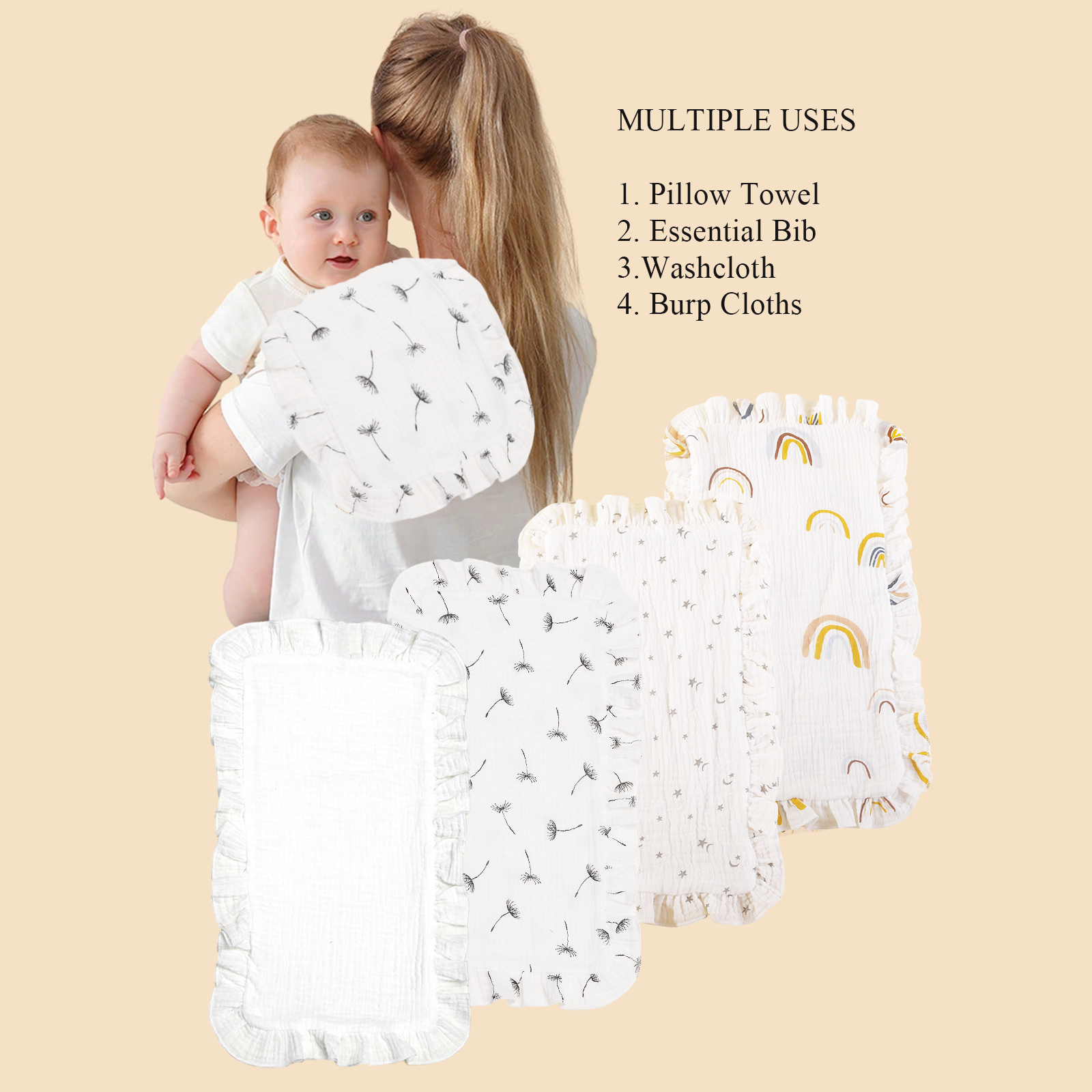 4 pcs/set Soft Muslin Cotton G – Shoulder Pad Set In recenzja i cena