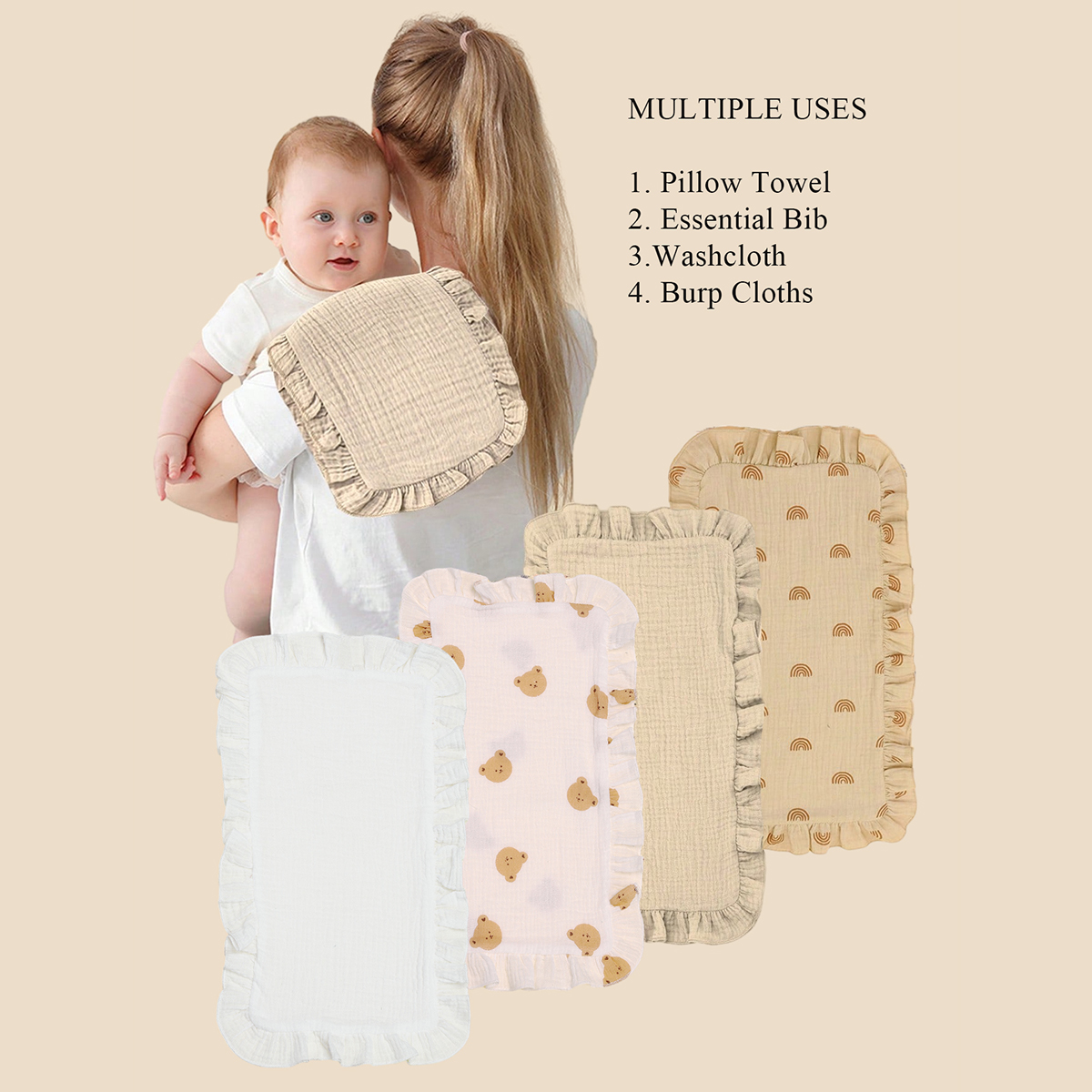 4 pcs/set Soft Muslin Cotton G – Shoulder Pad Set In recenzja i cena