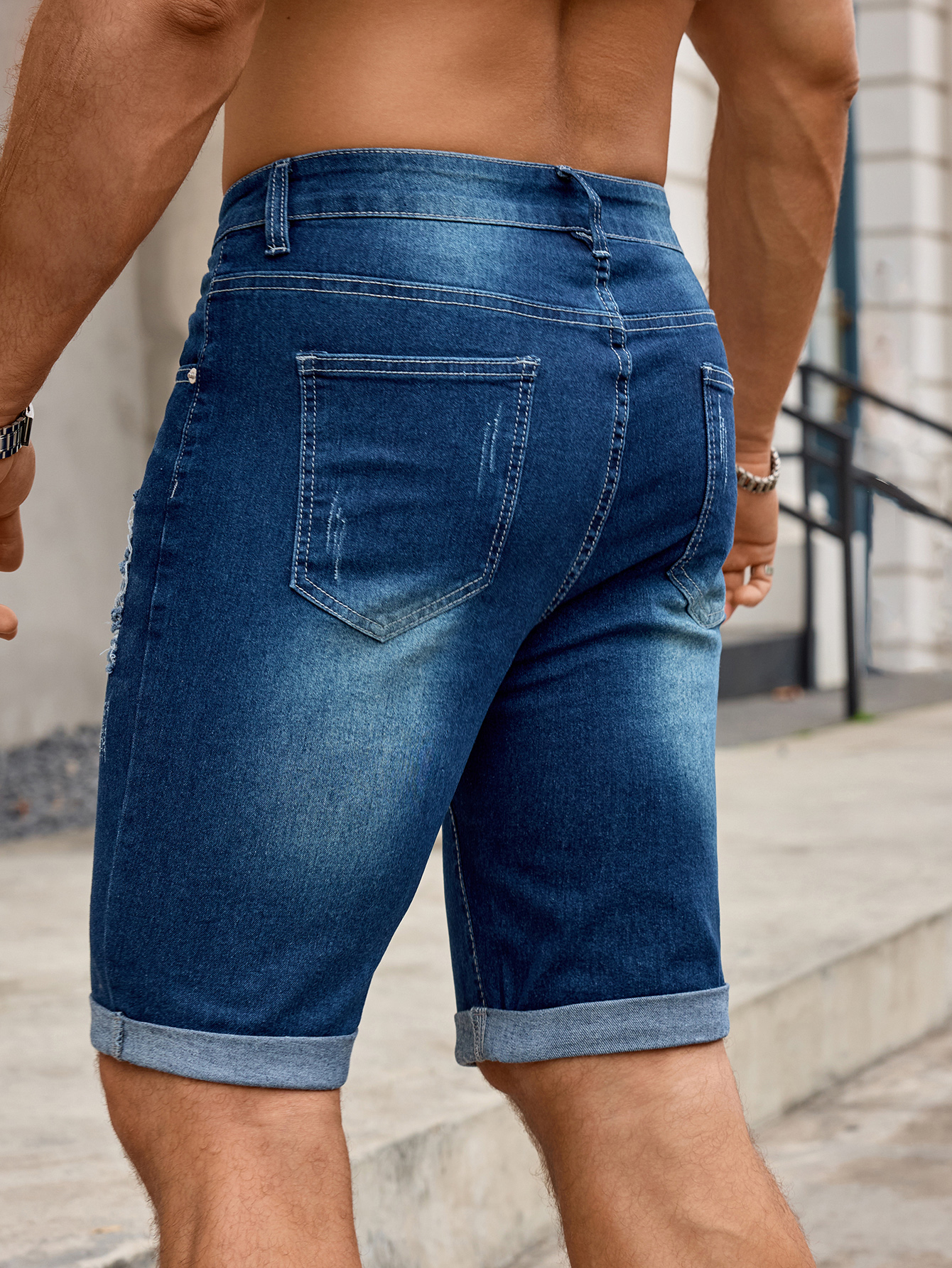Men Denim Trousers Jeans Short – Sewing Hemming recenzja i cena