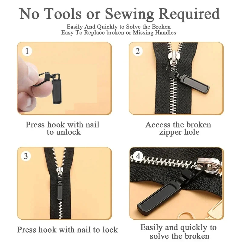 1-4Pcs Detachable Metal Zipper – Textile And Sewing Supply recenzja i cena