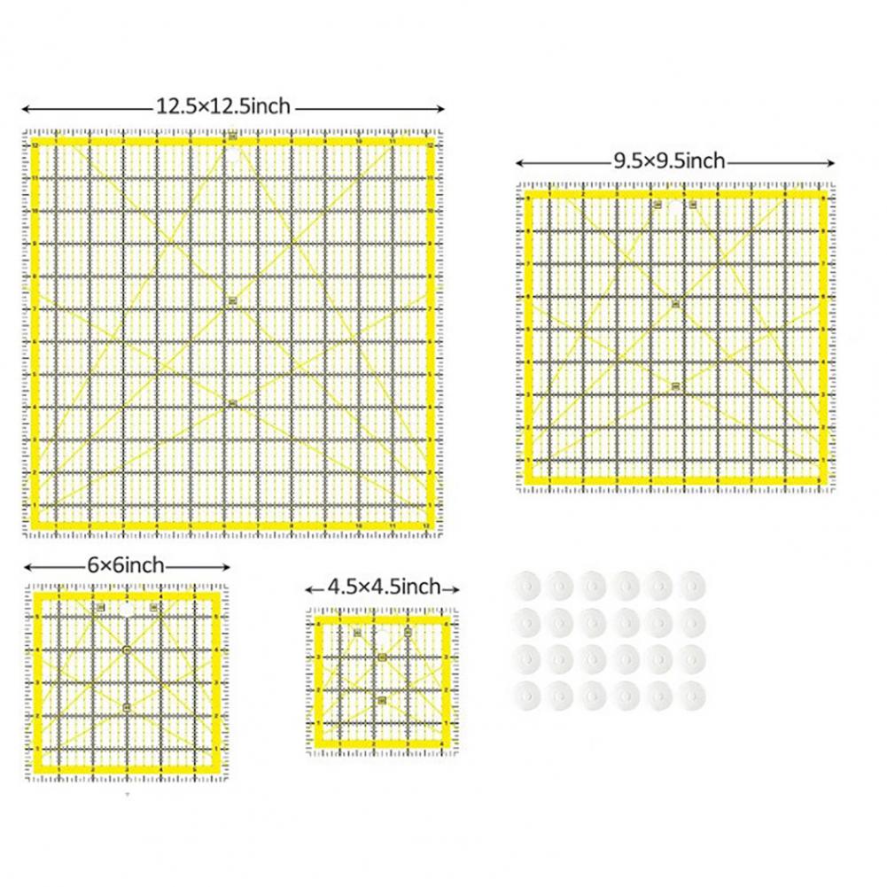 4Pcs Acrylic Quilting Ruler Sq – Quilting Ruler Square recenzja i cena