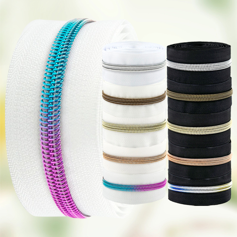 5/10/20Meters Black/White Zipp – Textile And Sewing Supply recenzja i cena