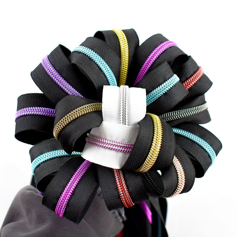 5/10/20Meters Black/White Zipp – Textile And Sewing Supply recenzja i cena