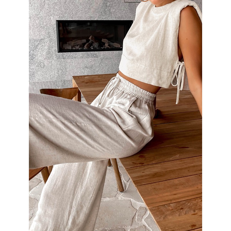 Fashion Cotton and Linen Suit  – Shoulder Pad Set In recenzja i cena
