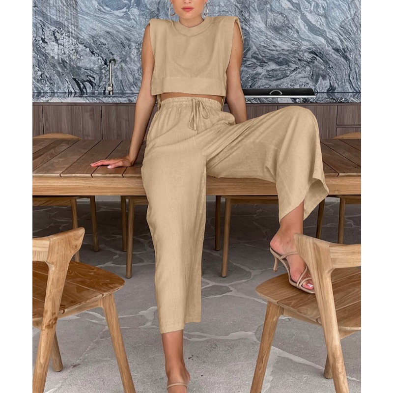Fashion Cotton and Linen Suit  – Shoulder Pad Set In recenzja i cena