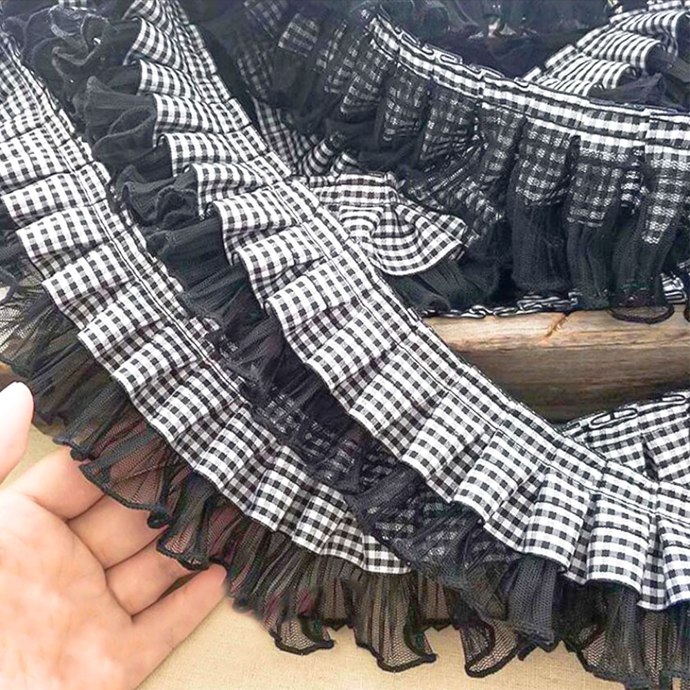7CM Wide Plaid Pleated Cloth T – Textile And Sewing Supply recenzja i cena