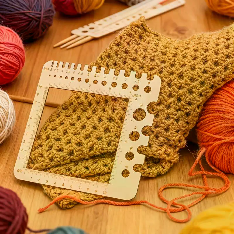 Wood Knitting Needle Gauge Squ – Sewing Lab recenzja i cena