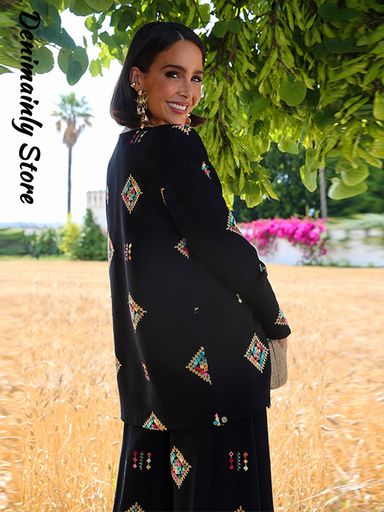 Vintage Women's Printed Blazer – Shoulder Pad Set In recenzja i cena